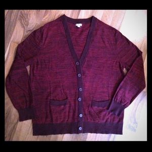 Merona Collegiate Cardigan sweater maroon burgundy
